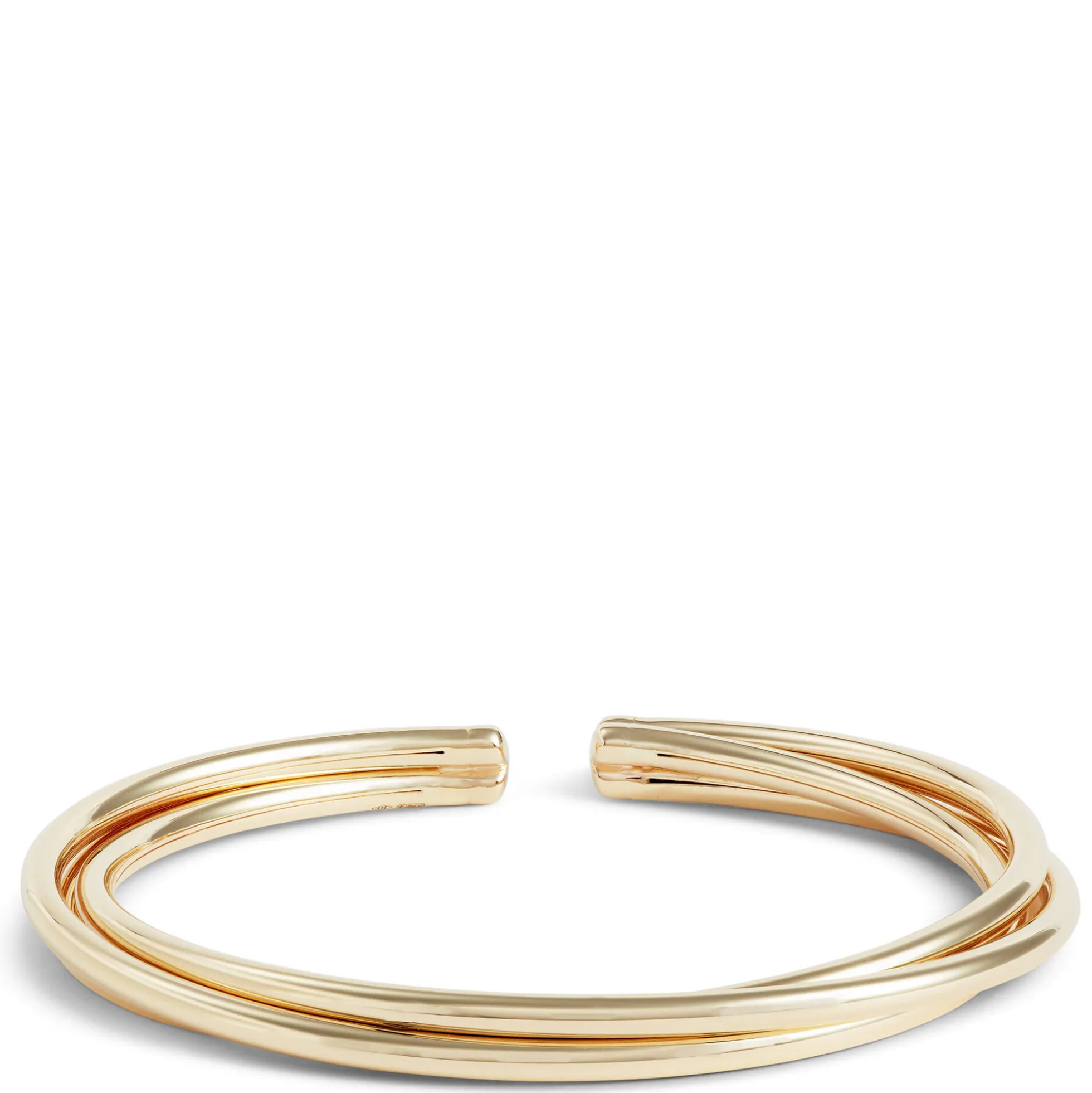 Toscano Twisted Wire Flexy Cuff Bracelet, 14K Yellow Gold