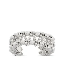 Toscano Two-Row Beaded Ring, 14K White Gold