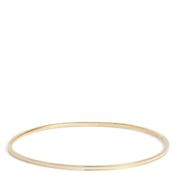 Toscano White Enamel Slip On Bangle, 14K Yellow Gold