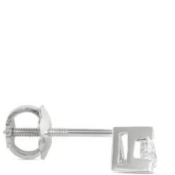 Trillion Diamond Studs, ⅕ Carat, in 14K Yellow Gold