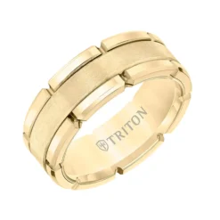 TRITON Contemporary Comfort Fit Band in Yellow Tungsten, 8 mm