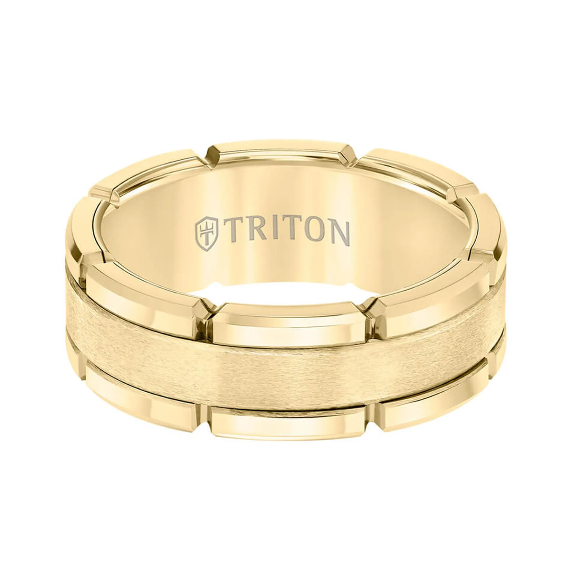 TRITON Contemporary Comfort Fit Band in Yellow Tungsten, 8 mm