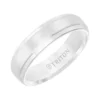 TRITON Contemporary Comfort Fit Satin Finish Band in White Tungsten, 6 mm