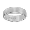 TRITON Step Edge Brushed Finish Classic Tungsten Wedding Band, 7MM