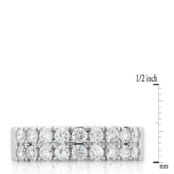 Two Row Diamond Ring 14K