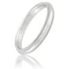 White Gold Polished Milgrain Edge Comfort Fit 3mm Band 18K