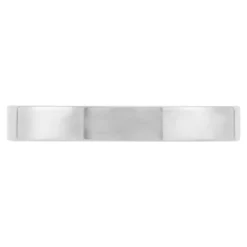 White Gold Polished Pipe Comfort Fit 3mm Band 18K
