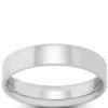 White Gold Polished Pipe Comfort Fit 5mm Band 14K