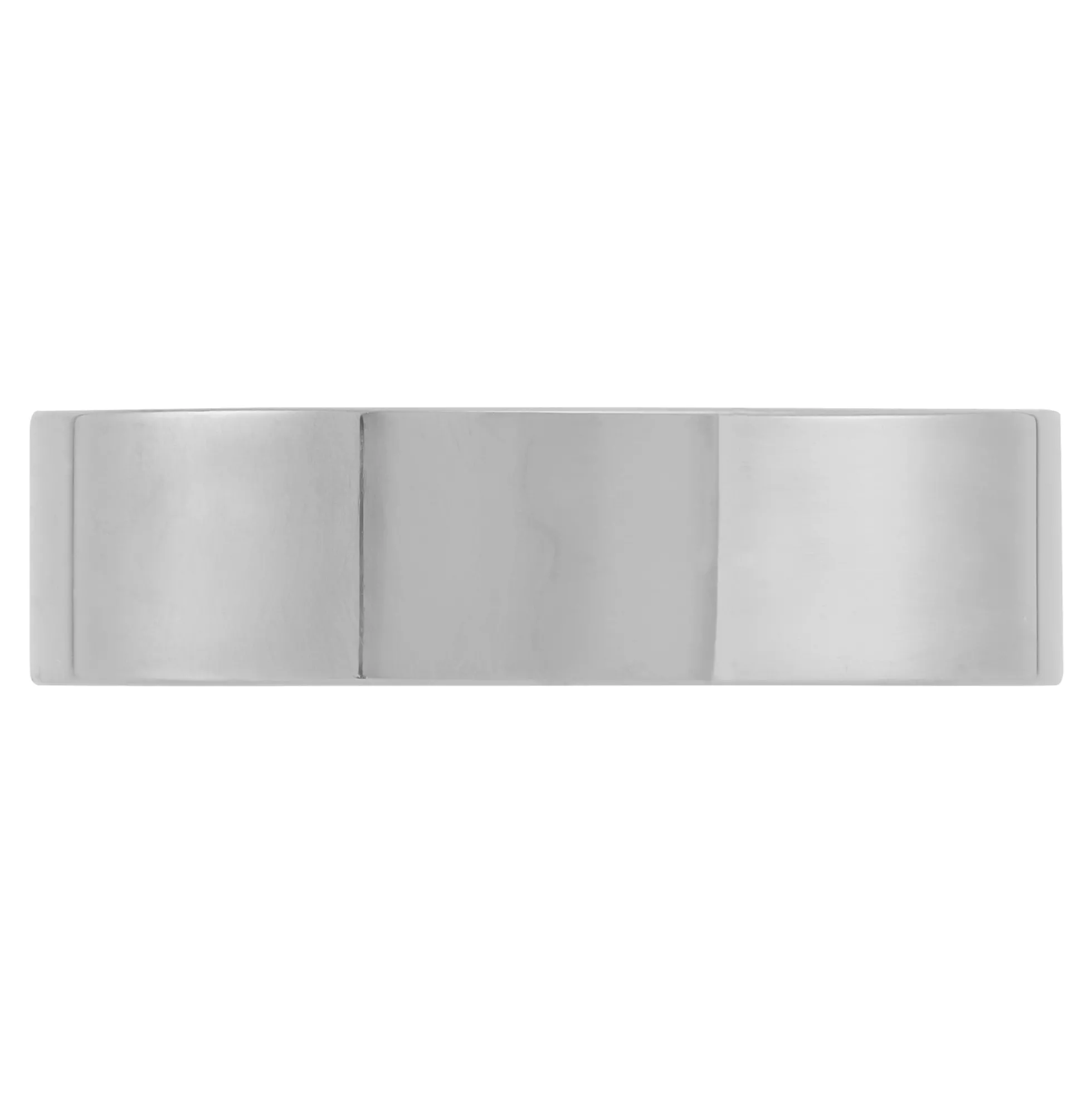 White Gold Polished Pipe Comfort Fit 6mm Band 14K