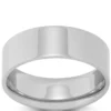 White Gold Polished Pipe Comfort Fit 7mm Band 14K