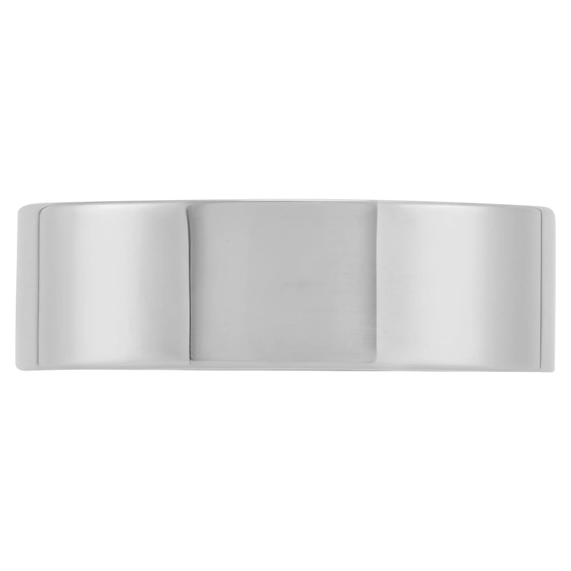 White Gold Polished Pipe Comfort Fit 7mm Band 18K