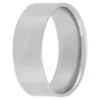 White Gold Polished Pipe Comfort Fit 8mm Band 18K