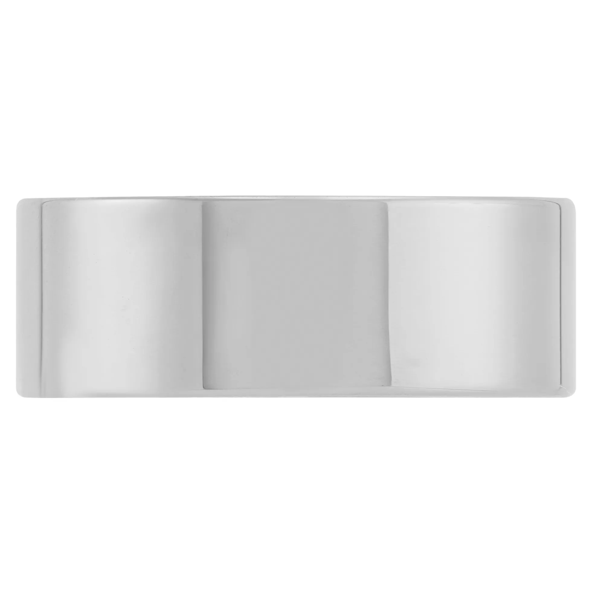 White Gold Polished Pipe Comfort Fit 8mm Band 18K
