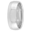 White Gold Polished Rounded Comfort Fit 7mm Band 14K