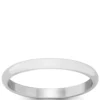 White Gold Polished Rounded 2mm Band 14K