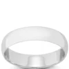 White Gold Polished Rounded 5mm Band 14K