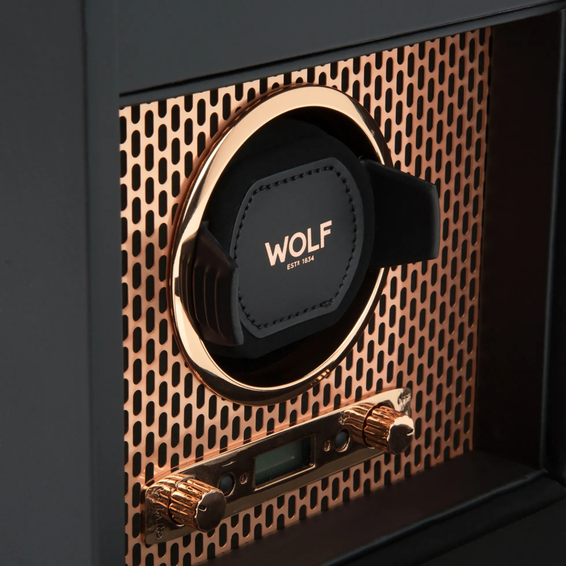 WOLF Axis Single Watch Winder With Storage