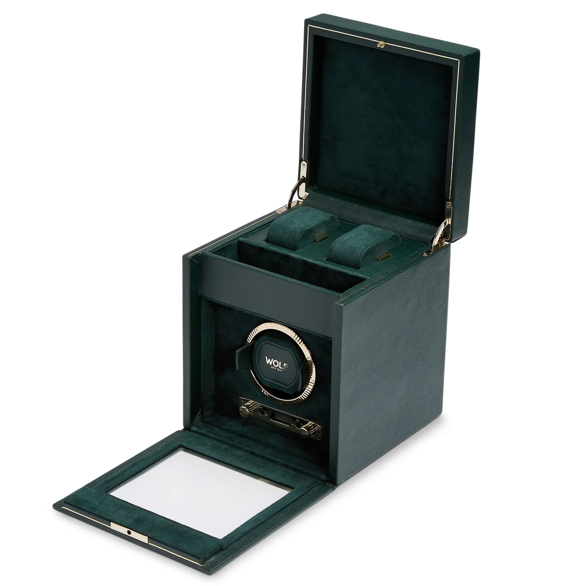 WOLF British Racing Single Watch Winder With Storage