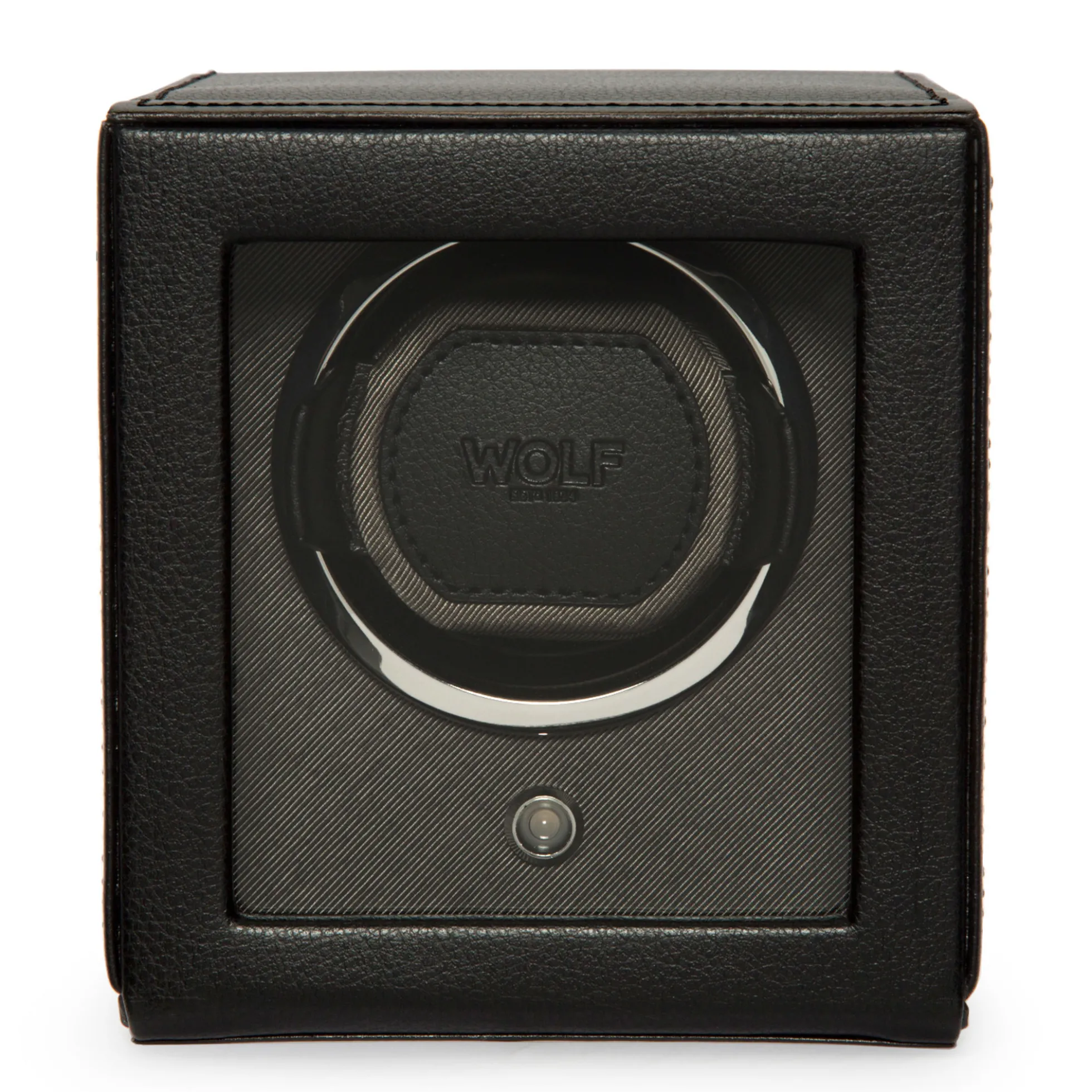 WOLF Cub Single Watch Winder With Cover, Black