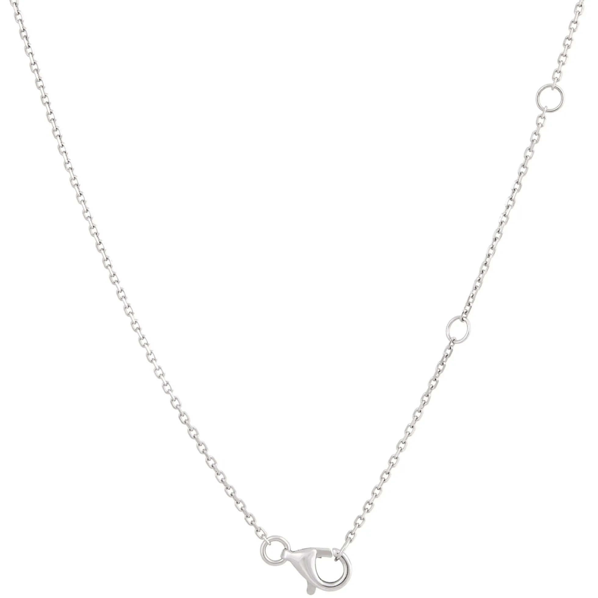 Y-Drop Diamond Pendant Necklace, 14K White Gold