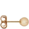 Yellow Gold Ball Earrings 14K, 4mm