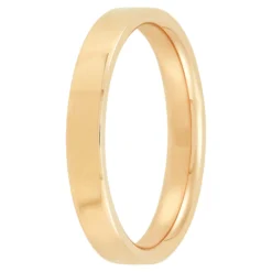 Yellow Gold Polished Pipe Comfort Fit 3mm Band 18K