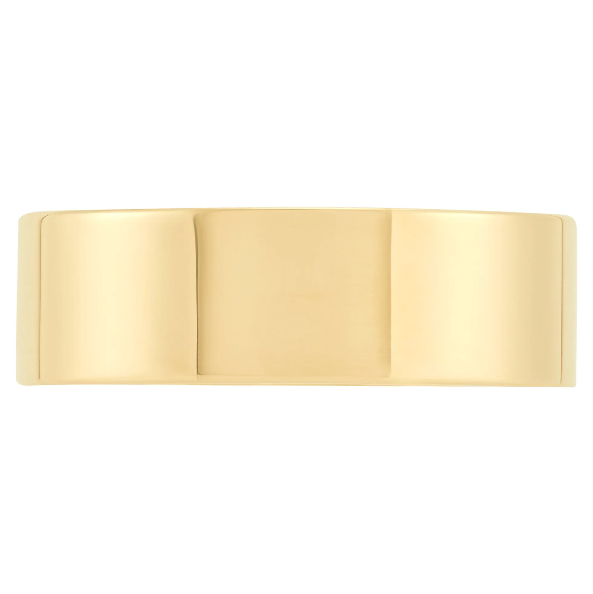 Yellow Gold Polished Pipe Comfort Fit 7mm Band 18K