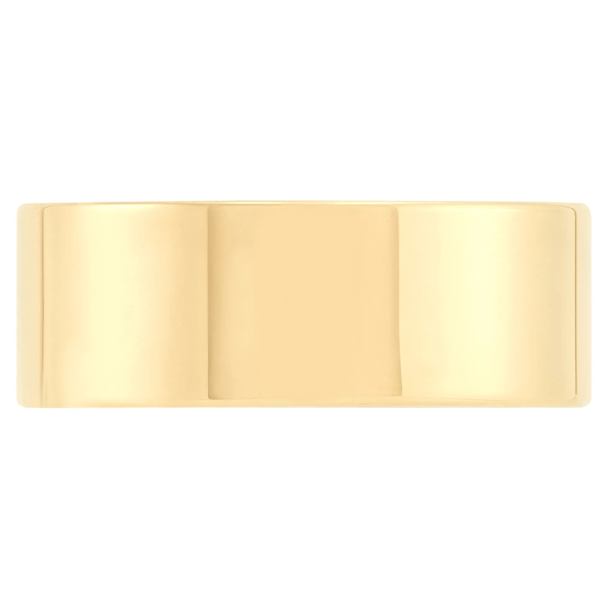 Yellow Gold Polished Pipe Comfort Fit 8mm Band 14K