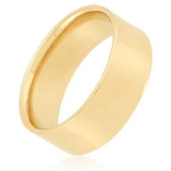 Yellow Gold Polished Pipe Comfort Fit 8mm Band 18K