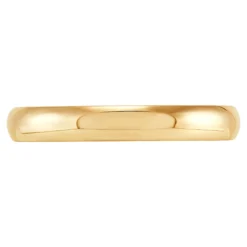 Yellow Gold Polished Rounded Comfort Fit 3mm Band 18K
