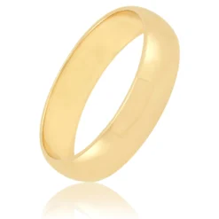 Yellow Gold Polished Rounded 5mm Band 14K