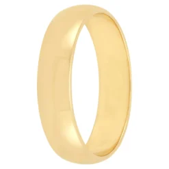 Yellow Gold Polished Rounded 5mm Band 18K