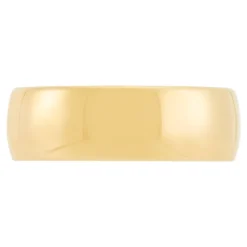 Yellow Gold Polished Rounded 7mm Band 18K