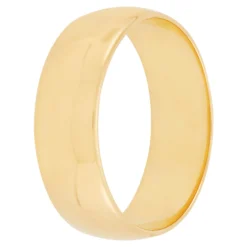 Yellow Gold Polished Rounded 7mm Band 18K