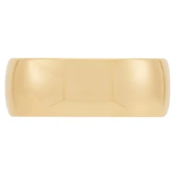 Yellow Gold Polished Rounded Comfort Fit 8mm Band 14K