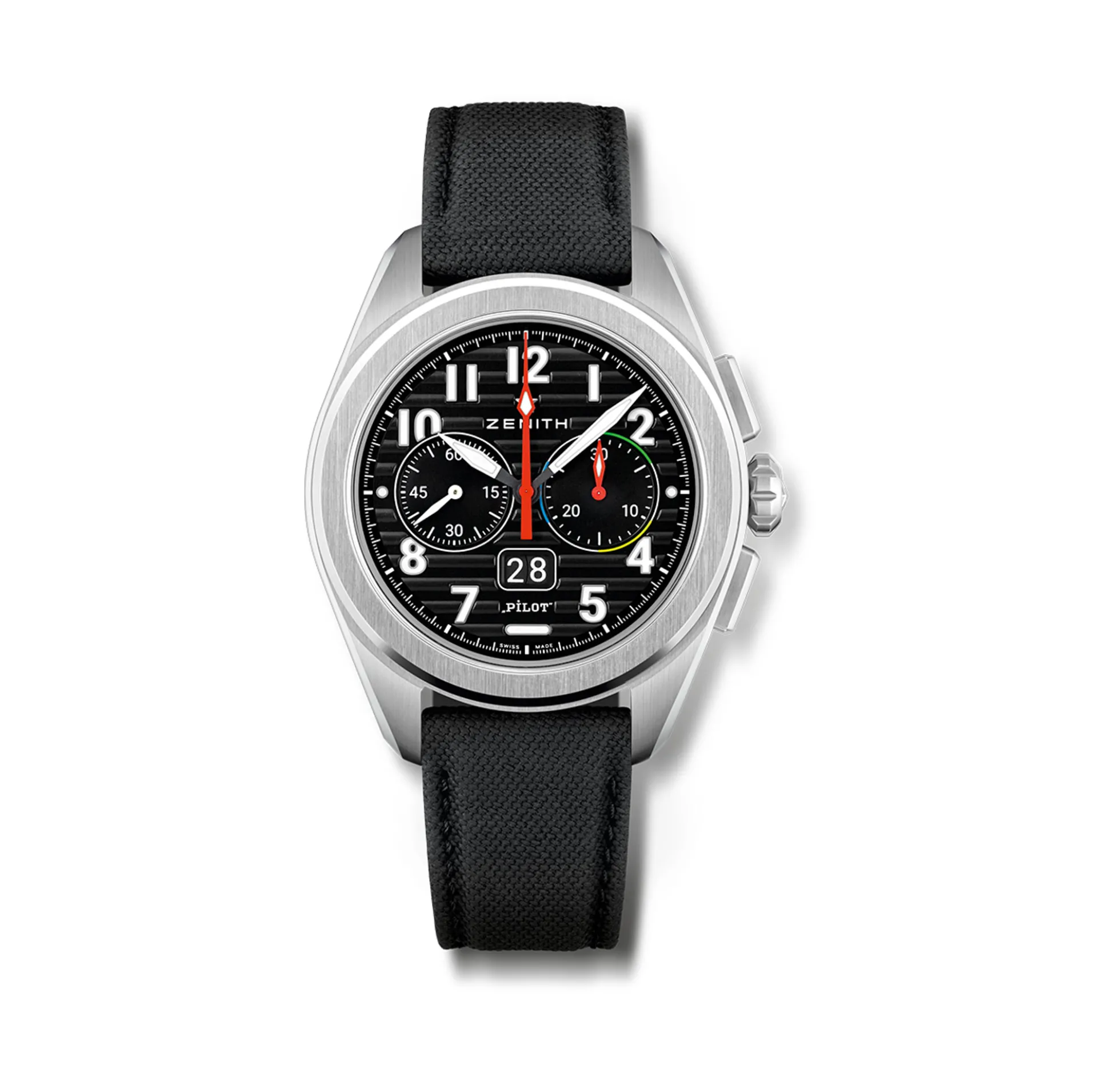 Zenith Aviator's Big Date Flyback Black Dial Watch, 42.5mm