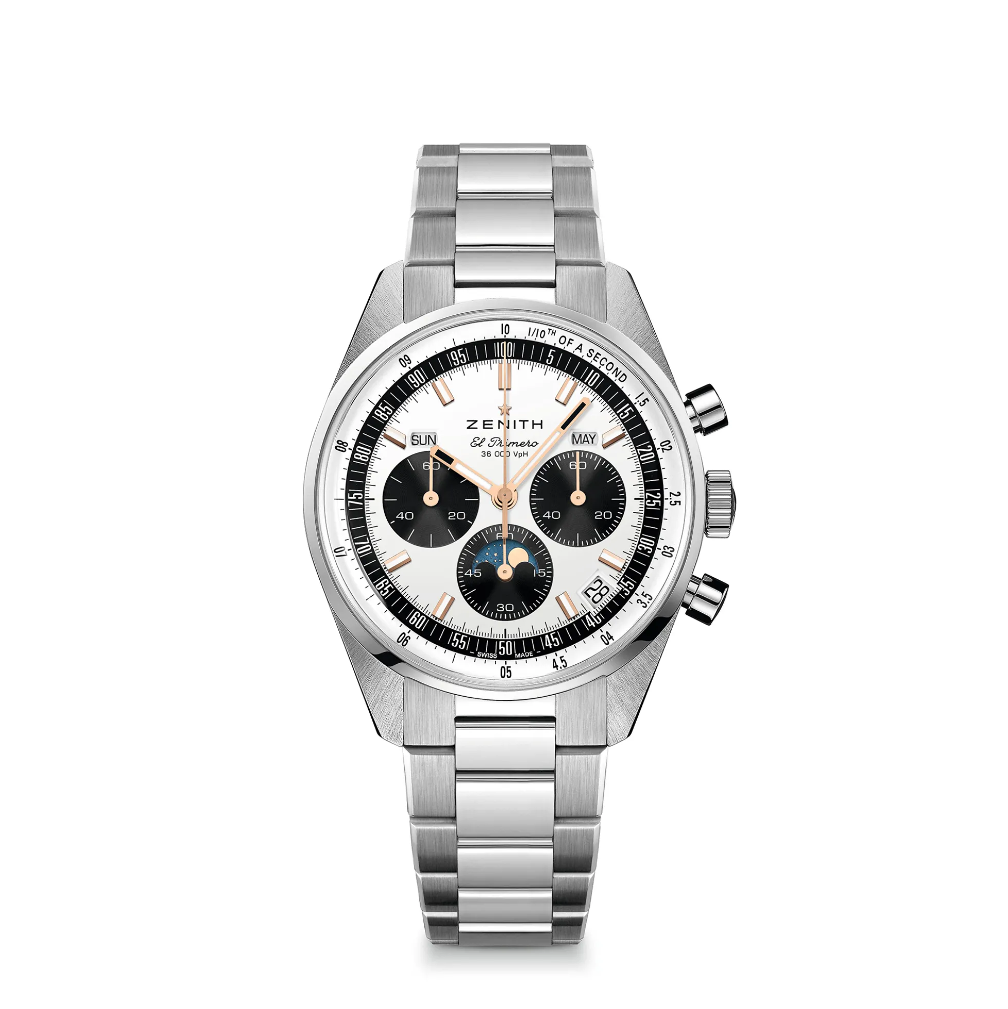 Zenith Chronomaster Original Silver White Dial Watch, 38mm