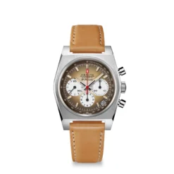 Zenith CHRONOMASTER Revival El Primero A385 Watch Brown Dial Brown Leather Strap, 37mm