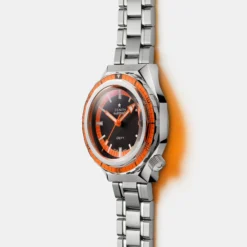 Zenith Defy Revival Black and Orange Dial Watch, 37mm