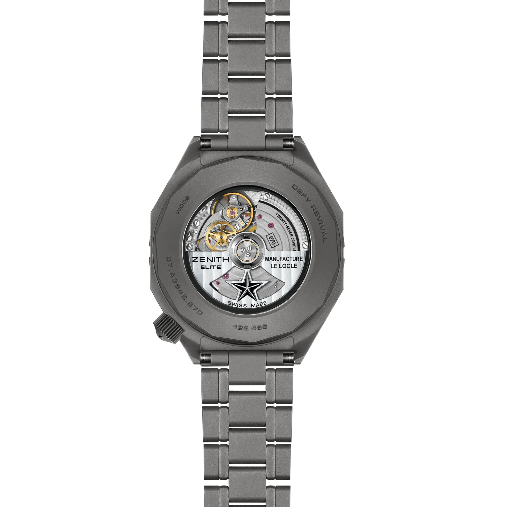 Zenith Defy Revival Diver Black Dial Watch, 37mm