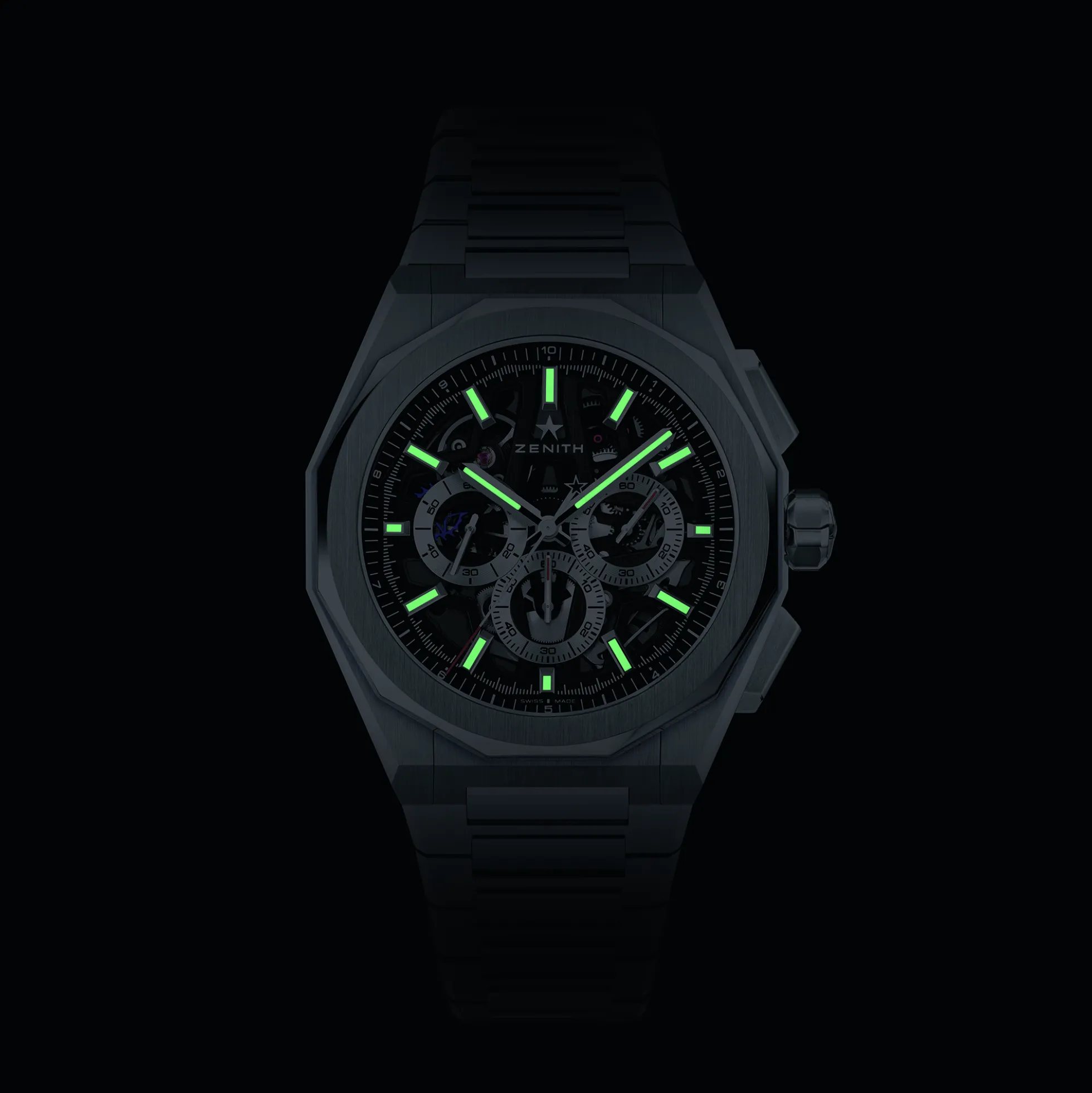 Zenith Defy Skyline Chronograph Skeleton Black Dial Watch, 42mm