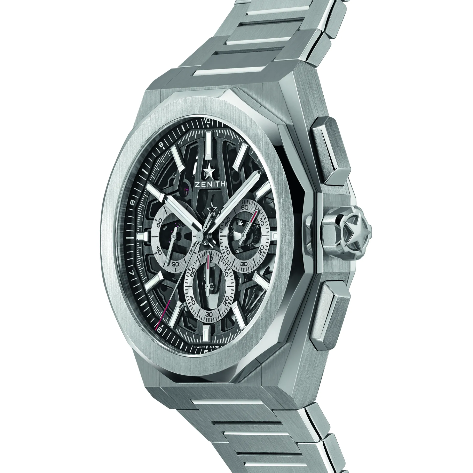 Zenith Defy Skyline Chronograph Skeleton Black Dial Watch, 42mm