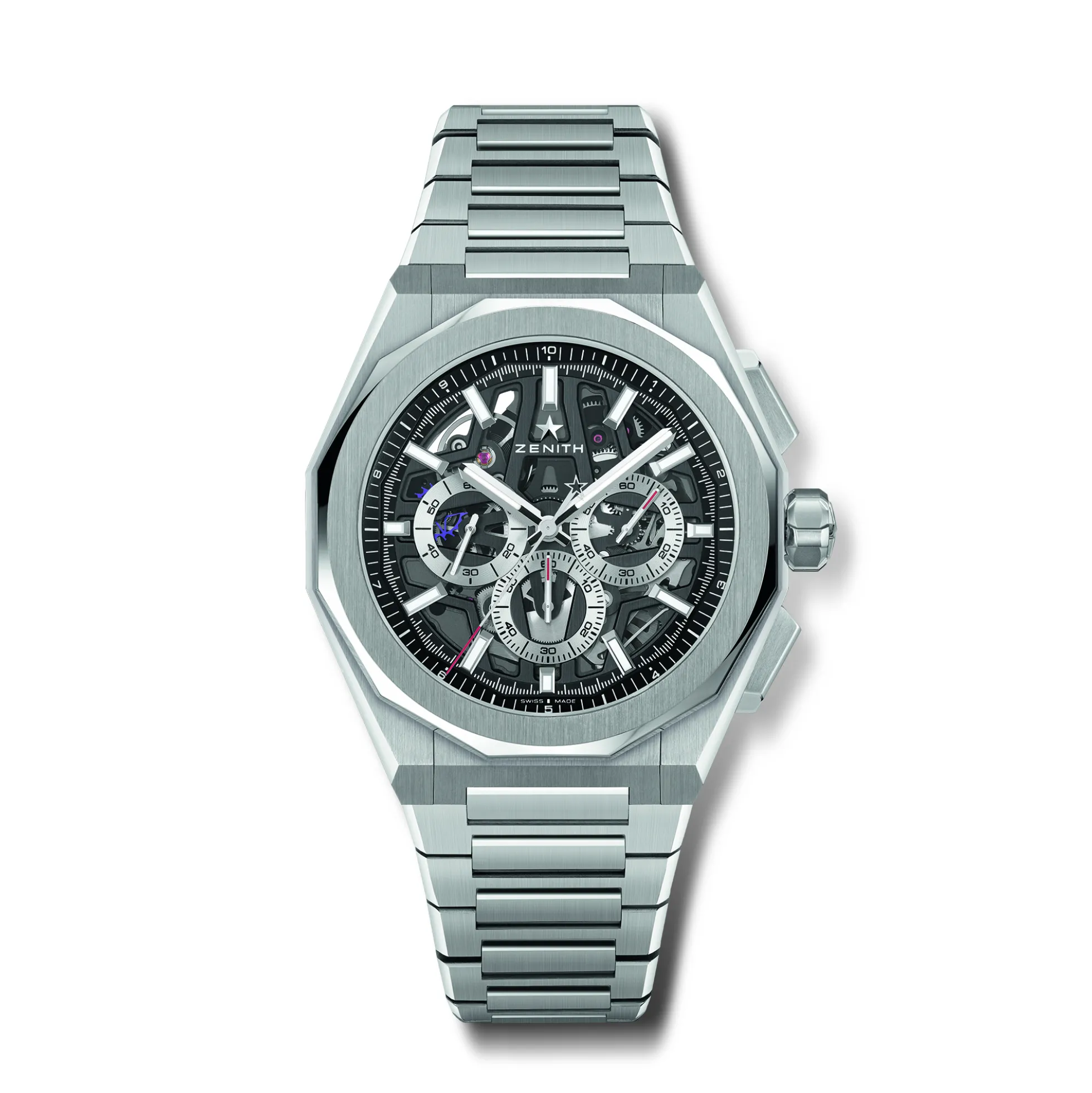 Zenith Defy Skyline Chronograph Skeleton Black Dial Watch, 42mm