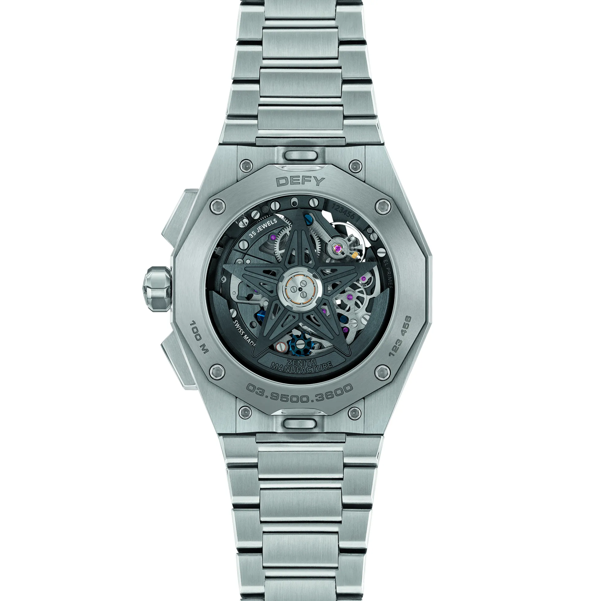 Zenith Defy Skyline Chronograph Skeleton Black Dial Watch, 42mm