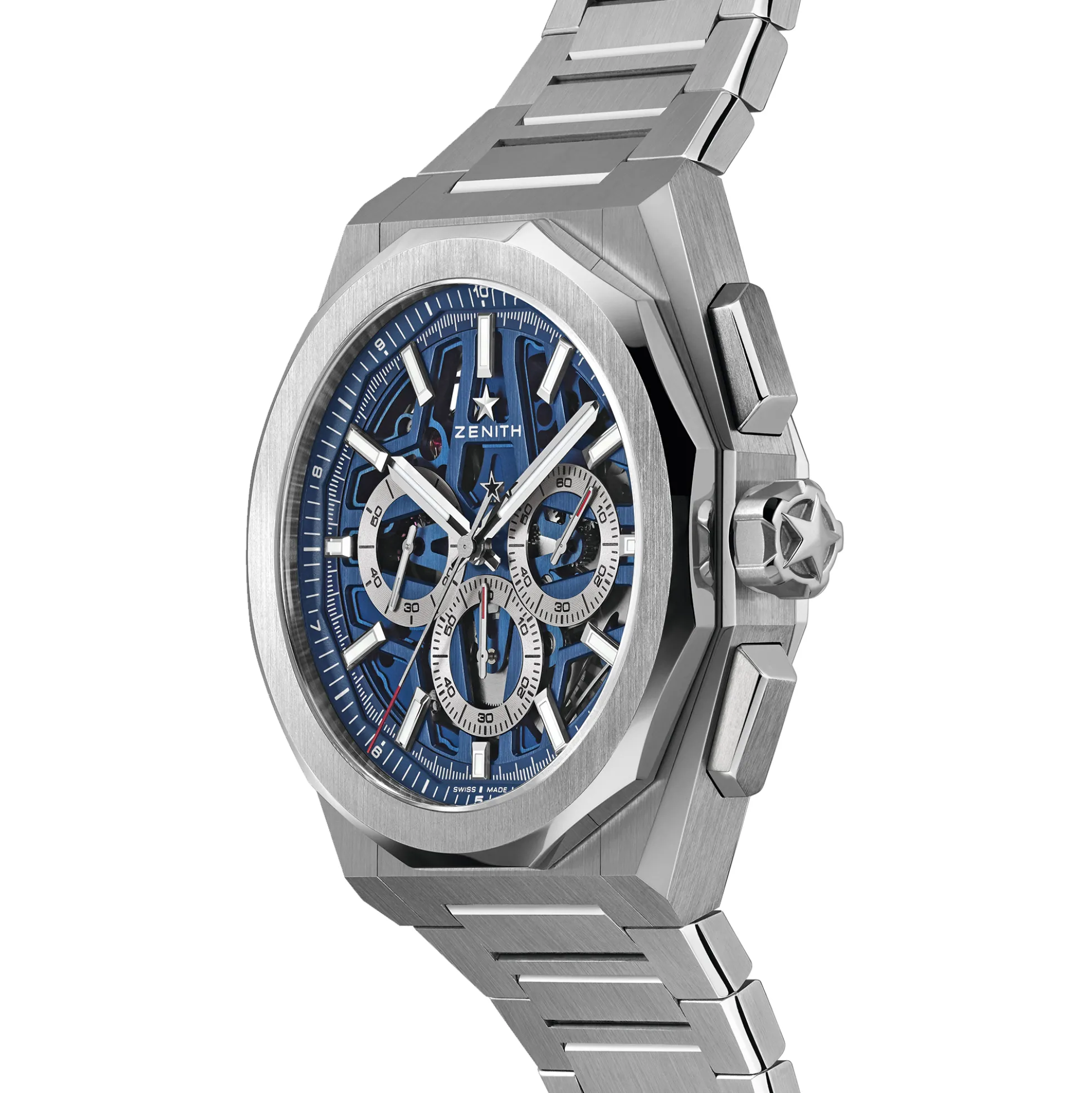 Zenith Defy Skyline Chronograph Skeleton Watch Blue Dial, 42mm
