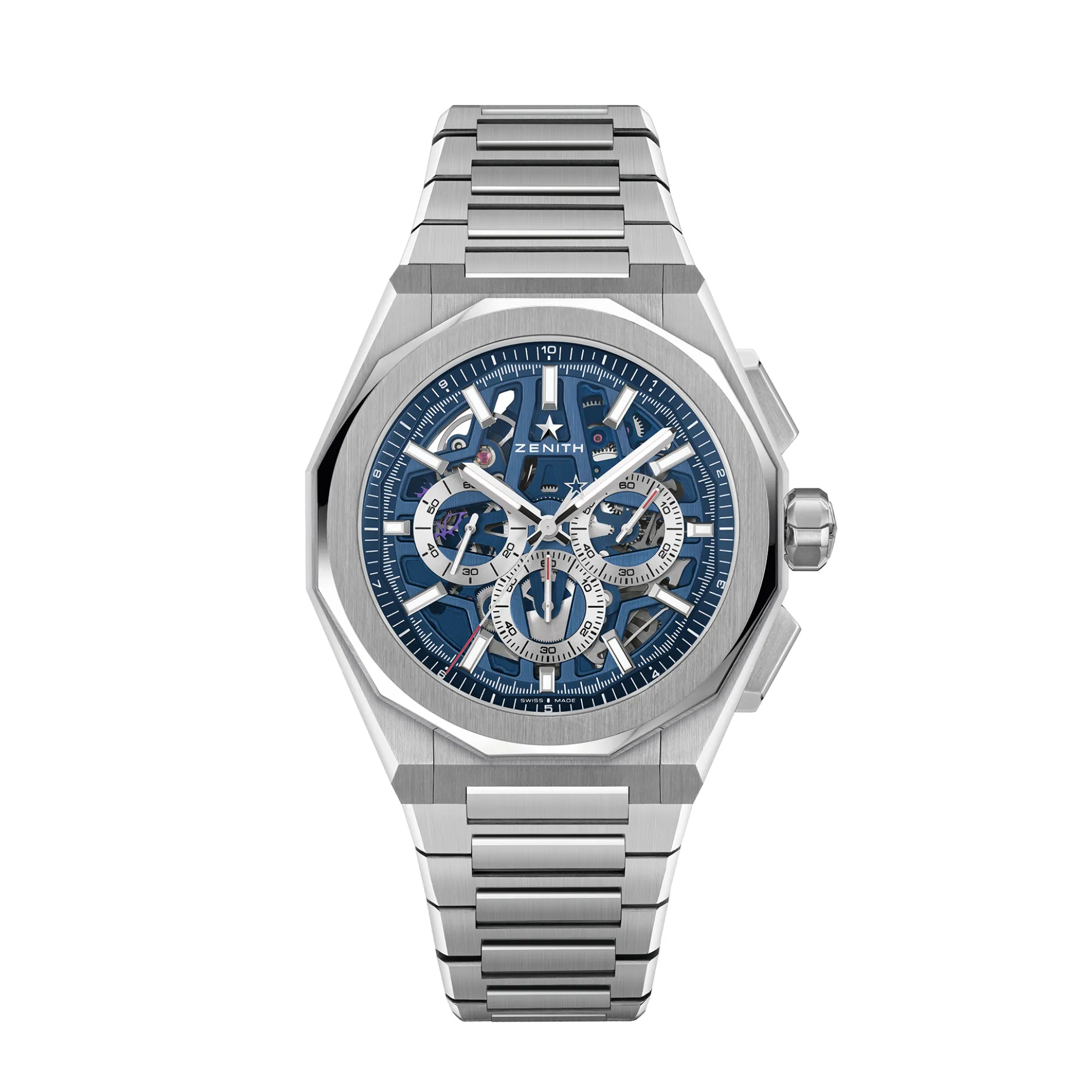 Zenith Defy Skyline Chronograph Skeleton Watch Blue Dial, 42mm