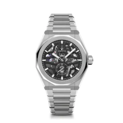 Zenith DEFY SKYLINE Watch Black Dial Steel Bracelet, 41mm