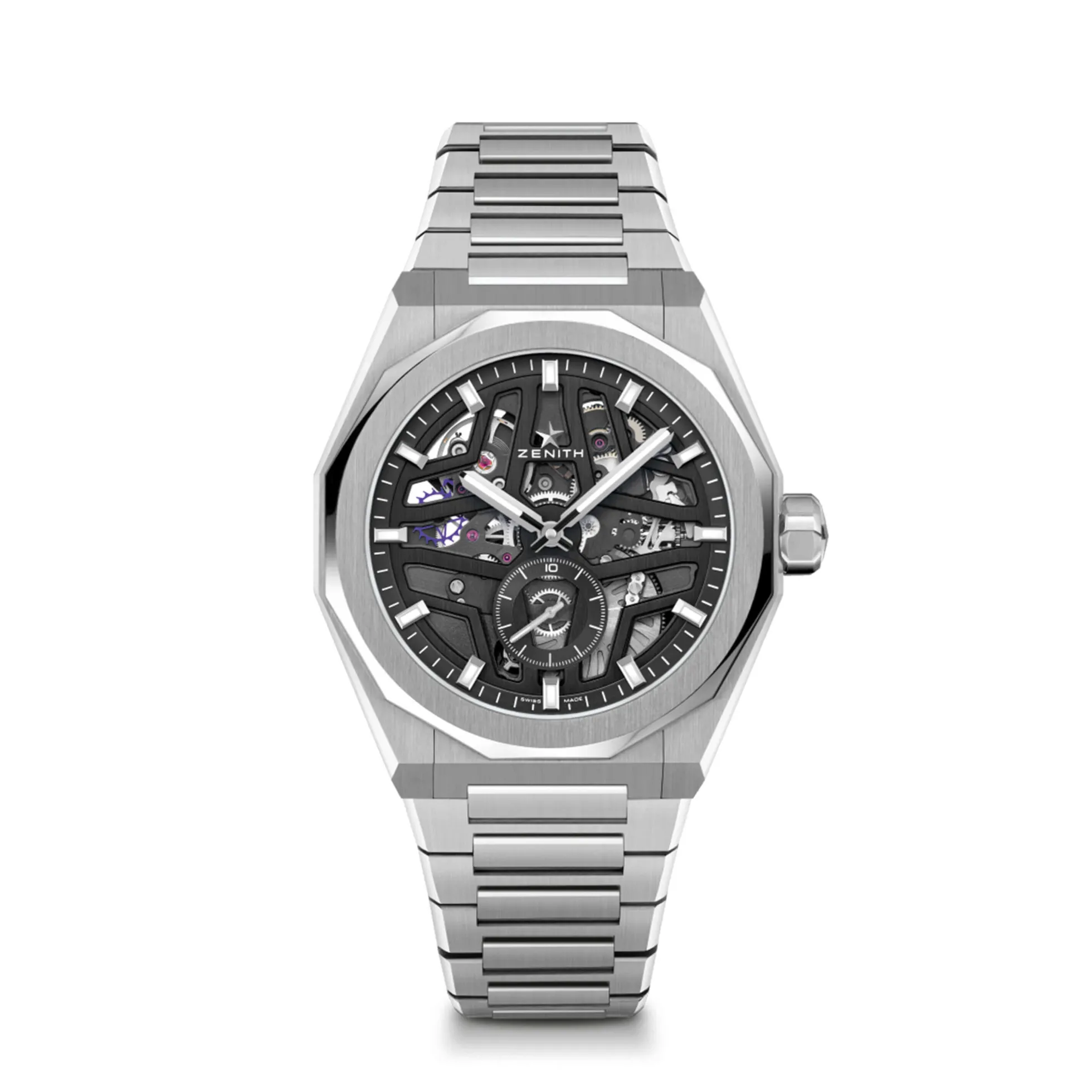 Zenith DEFY SKYLINE Watch Black Dial Steel Bracelet, 41mm