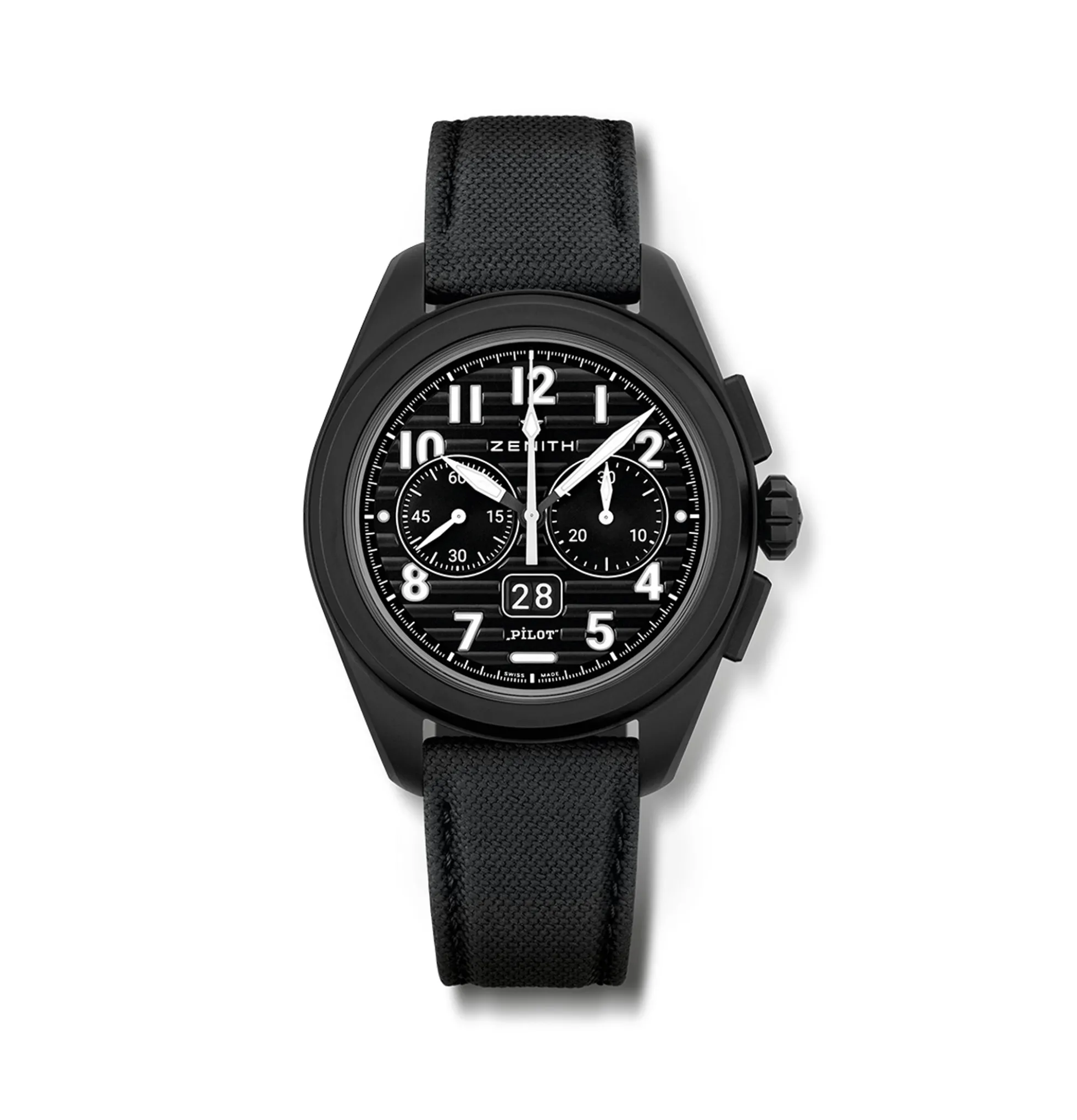 Zenith Pilot Big Date Flyback Black Dial Watch, 42.5mm